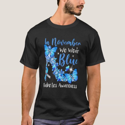 Im November tragen wir blaue T-Shirts Diabetes-Bew (Vorderseite)