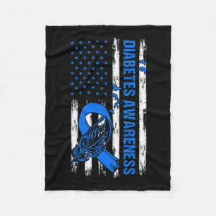 Im November tragen wir blaue US-Flagge Diabetes Aw Fleecedecke