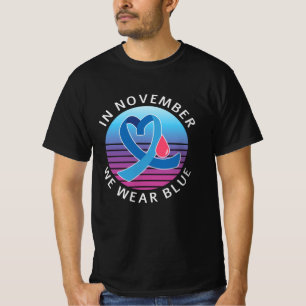 Im November tragen wir Blauen Diabetes Bewusstsein T-Shirt