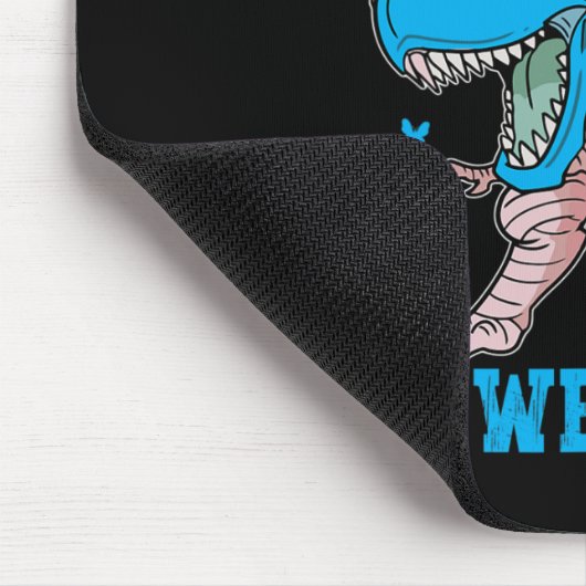 Im November tragen wir blauen Diabetes Trex Dino K Mousepad (Ecke)