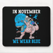 Im November tragen wir blauen Diabetes Trex Dino K Mousepad (Vorne)