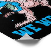 Im November tragen wir blauen Diabetes Trex Dino K Poster (Ecke)