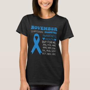 Im November tragen wir blauen Diabetiker T1d T2d D T-Shirt