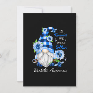 Im November tragen wir blauen Gnom Diabetes-Bewuss Einladung