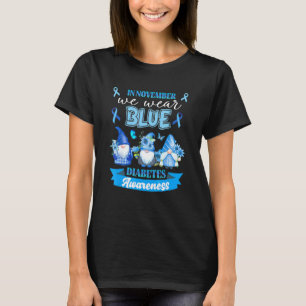 Im November tragen wir blauen Gnom Diabetes-Bewuss T-Shirt