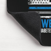 Im November tragen wir blauen T1D T2D Diabetes. Mousepad (Ecke)