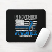 Im November tragen wir blauen T1D T2D Diabetes. Mousepad (Mit Mouse)