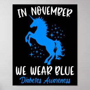 Im November tragen wir Blauer Diabetes-Bewusstsein Poster