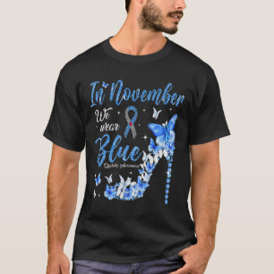 Im November tragen wir Blauer Diabetes-Butter T-Shirt