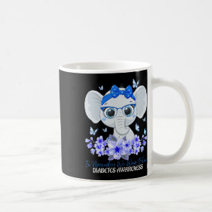 Im November tragen wir blauer Elefant T1d Diabetes Kaffeetasse