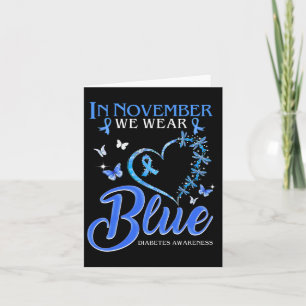 Im November tragen wir Blauer Herzschlag Diabetes. Karte