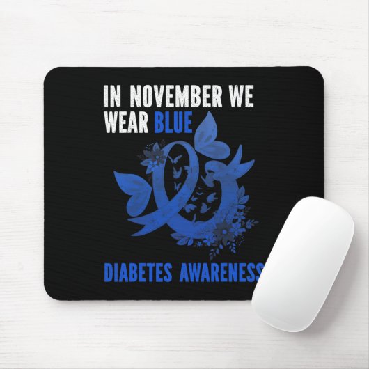 Im November tragen wir blaues Diabetes Awareness B Mousepad (Mit Mouse)