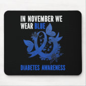 Im November tragen wir blaues Diabetes Awareness B Mousepad (Vorne)
