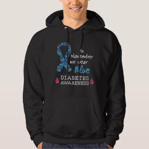 Im November tragen wir blaues Diabetes-Bewusstsein Hoodie