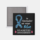 Im November tragen wir blaues Diabetes-Bewusstsein Magnet (Vorderseite/Rückseite)