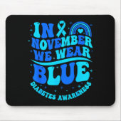 Im November tragen wir blaues Diabetes-Bewusstsein Mousepad (Vorne)