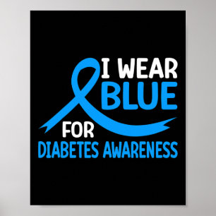 im November tragen wir blaues Diabetes-Bewusstsein Poster