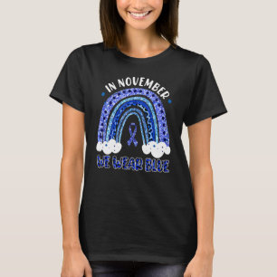Im November tragen wir Blauleopard-Rainbow-Diabete T-Shirt
