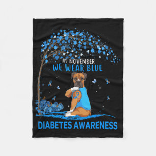 Im November tragen wir Blue Boxer Tattoo Dog Diabe Fleecedecke