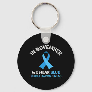 Im November tragen wir Blue Support Diabetes Aware Schlüsselanhänger