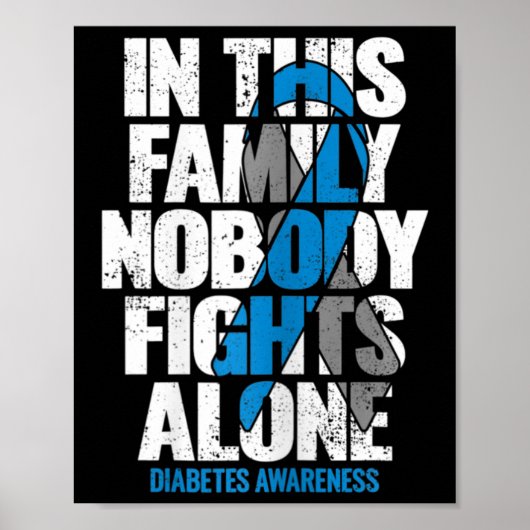 Im November tragen wir Blue T1d T2d Diabetes Poster (Vorne)