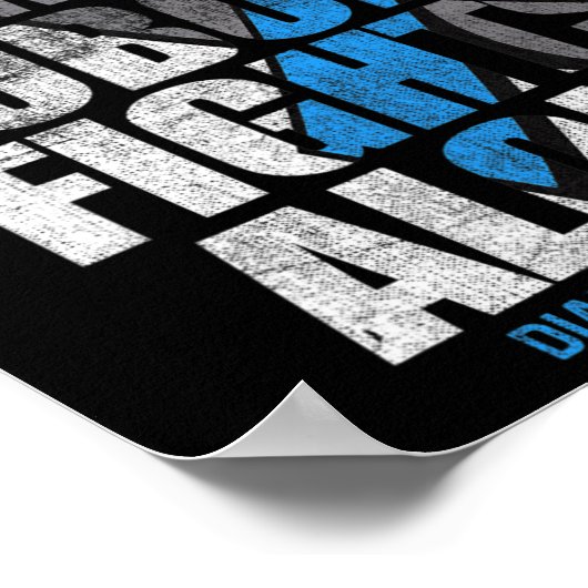 Im November tragen wir Blue T1d T2d Diabetes Poster (Ecke)