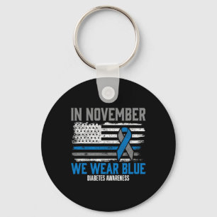 Im November tragen wir Blue T1d T2d Diabetes Schlüsselanhänger