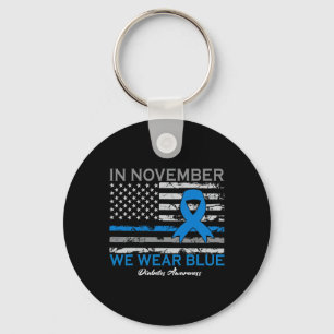 Im November tragen wir Blue T1d T2d Diabetes Schlüsselanhänger