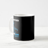 Im November tragen wir Blue T-rex Kaffeetasse (Vorderseite Links)