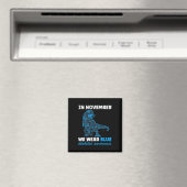 Im November tragen wir Blue T-rex Magnet (In Situ (Geschirrspüler))