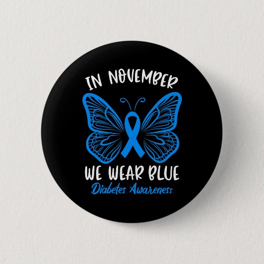 Im November tragen wir das Bewusstsein für Blaue D Button (Vorderseite)