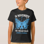 Im November tragen wir das Bewusstsein für Blaue D T-Shirt (Vorderseite)
