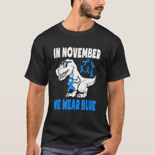 Im November tragen wir das Bewusstsein für Blaue D T-Shirt