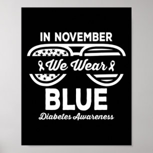 Im November tragen wir das Blaue Diabetes-Bewussts Poster