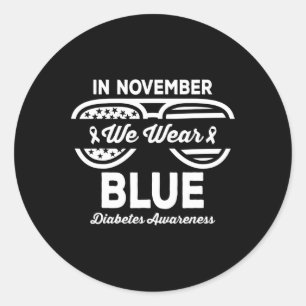 Im November tragen wir das Blaue Diabetes-Bewussts Runder Aufkleber