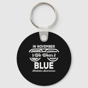 Im November tragen wir das Blaue Diabetes-Bewussts Schlüsselanhänger