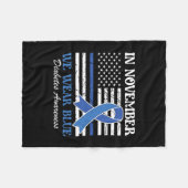 Im November tragen wir das blaue Diabetes-Sensibil Fleecedecke (Vorderseite (Horizontal))