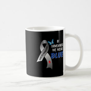 Im November tragen wir das blaue Diabetes-Sensibil Kaffeetasse