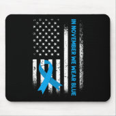 Im November tragen wir ein blaues T1d Diabetes-Bew Mousepad (Vorne)