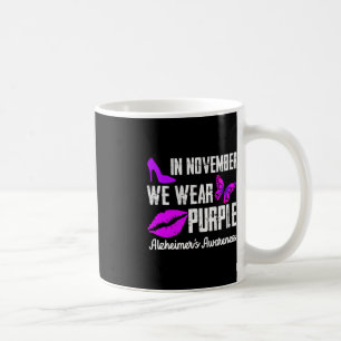 Im November tragen wir ein Lila Alzheimer-Bewussts Kaffeetasse