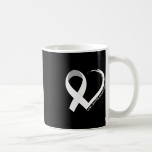 Im November tragen wir ein weißes Lungenkrebs-Bewu Kaffeetasse