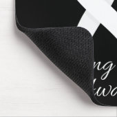 Im November tragen wir ein weißes Lungenkrebs-Bewu Mousepad (Ecke)