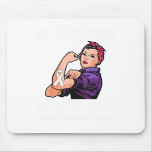 Im November tragen wir ein weißes Lungenkrebsbewus Mousepad