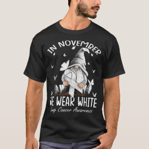 Im November tragen wir ein weißes Lungenkrebsbewus T-Shirt