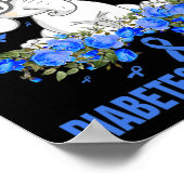 Im November tragen wir eine blaue Elefantendiabete Poster (Ecke)