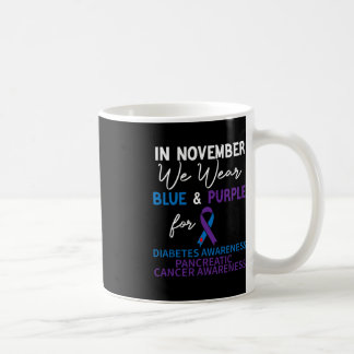 Im November tragen wir eine blaue und Lila Diabete Kaffeetasse