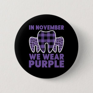 Im November tragen wir lila Alzheimerheimer Bewuss Button