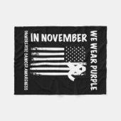 Im November tragen wir Lila Bauchspeicheldrüsenkre Fleecedecke (Vorderseite (Horizontal))