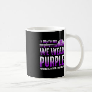 Im November tragen wir Lila Bauchspeicheldrüsenkre Kaffeetasse