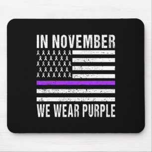 Im November tragen wir Lila Bauchspeicheldrüsenkre Mousepad